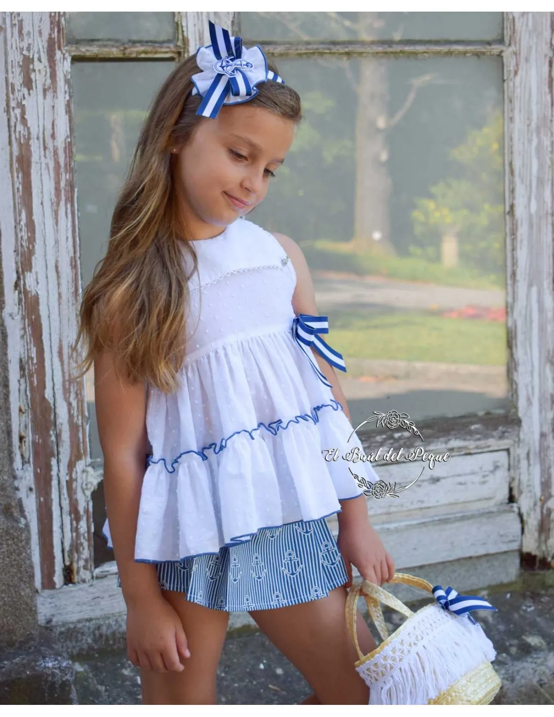 Conjunto Niña Blusón y Falda Pantalón Lolittos Colección Titanic