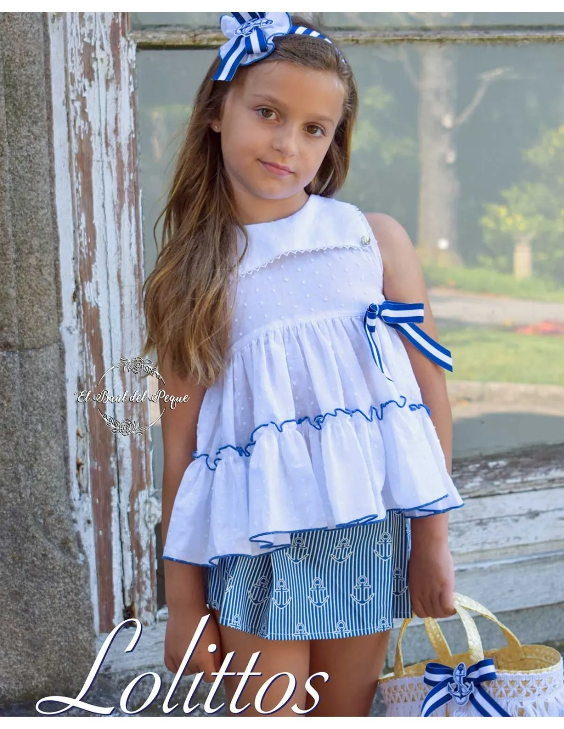 Conjunto Niña Blusón y Falda Pantalón Lolittos Colección Titanic