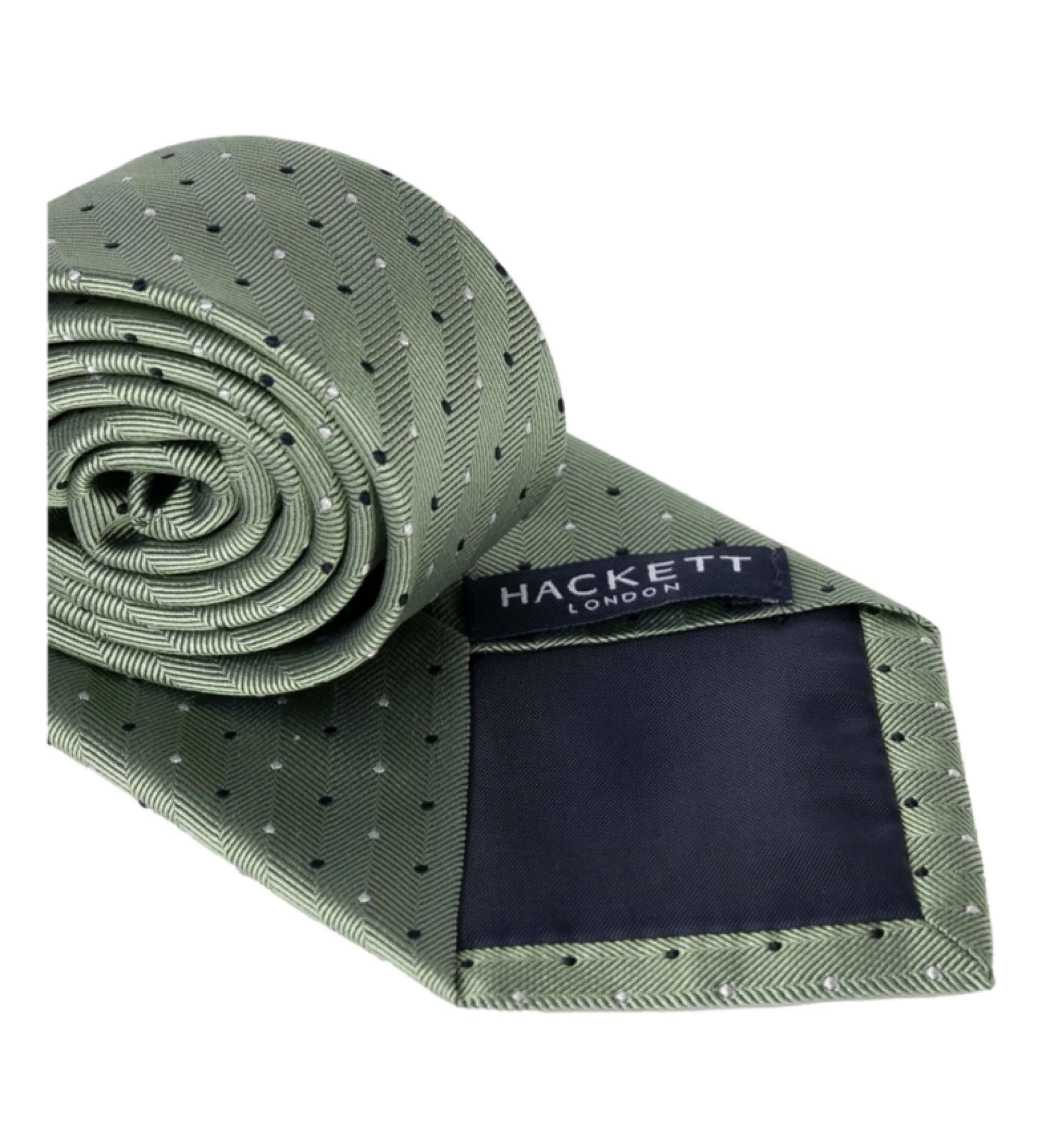 Corbata de seda Herr 2 Col Dot verde