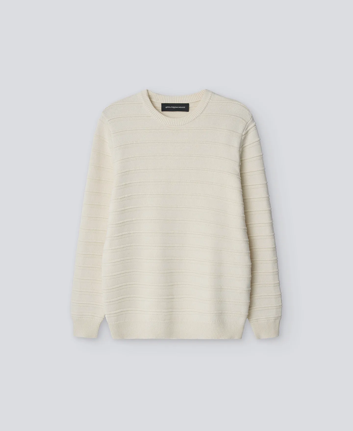 Cotton crew collar sweater man