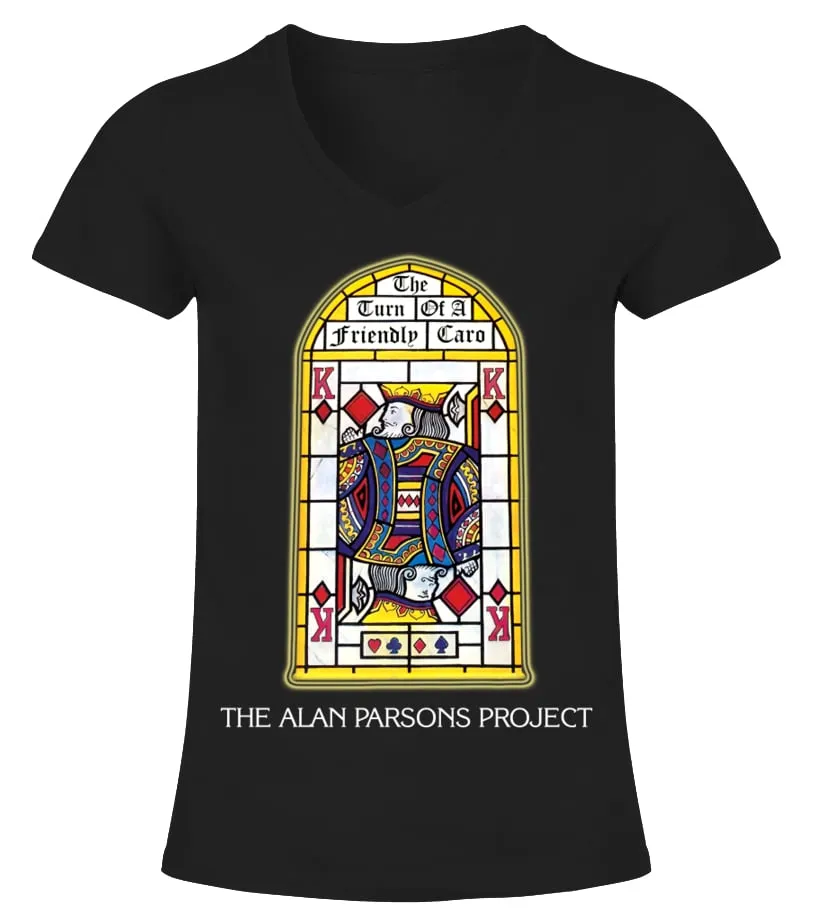 COVER157BK. THE ALAN PARSONS PROJECT  THE TURN OF A FRIENDLY CARD CAMISETA CUELLO PICO MUJER