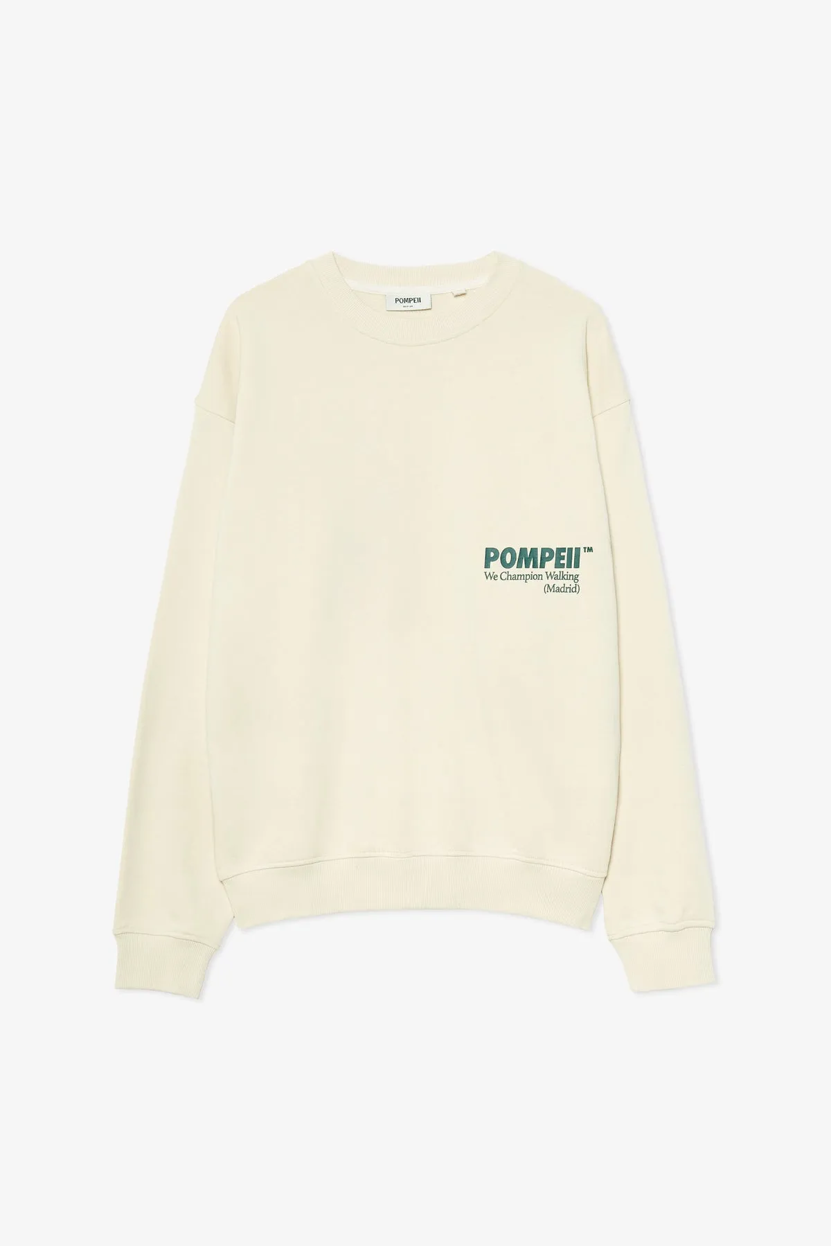 CREAM LOGO CREW NECK SWEAT