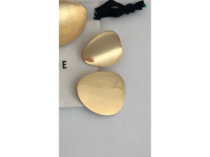 Céline Pendientes de pétalos de oro. Dorado 