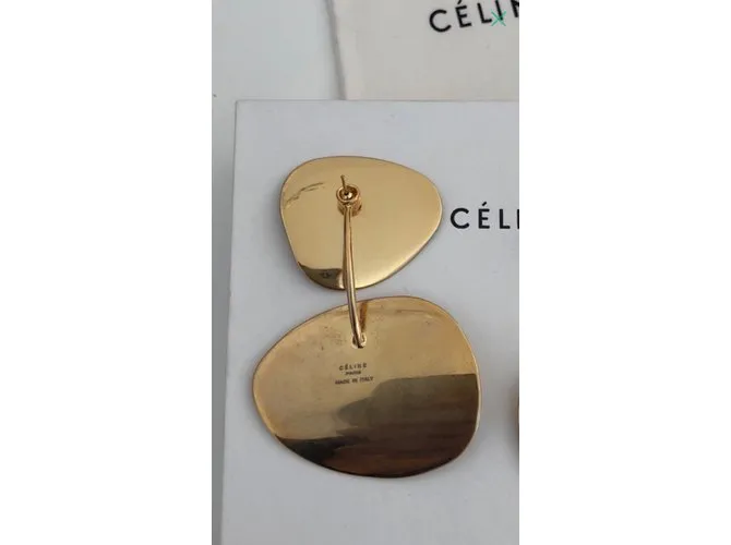 Céline Pendientes de pétalos de oro. Dorado 