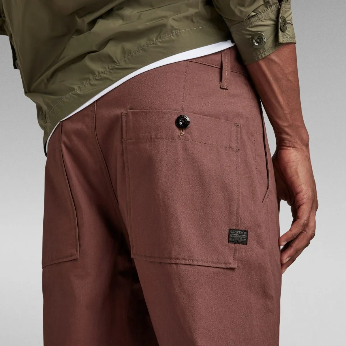 D21458 D387 WORKER SHORT CHINOC964 BROWN STONE