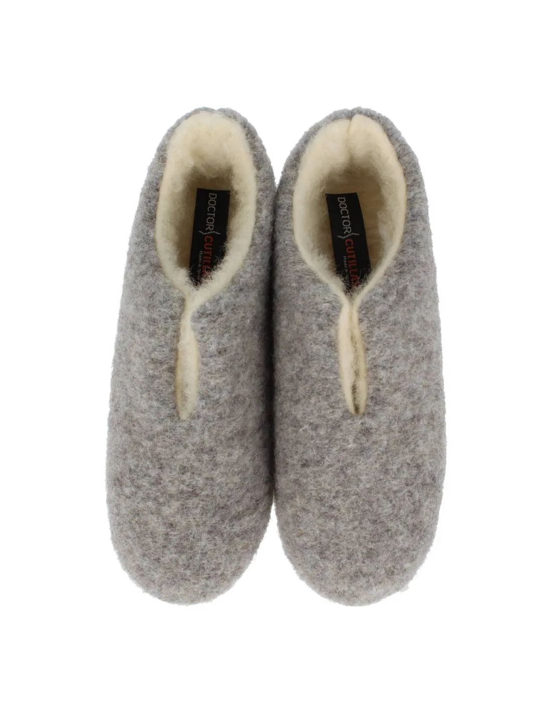 DOCTOR CUTILLAS  ZAPATILLAS CASA LANA TAUPE