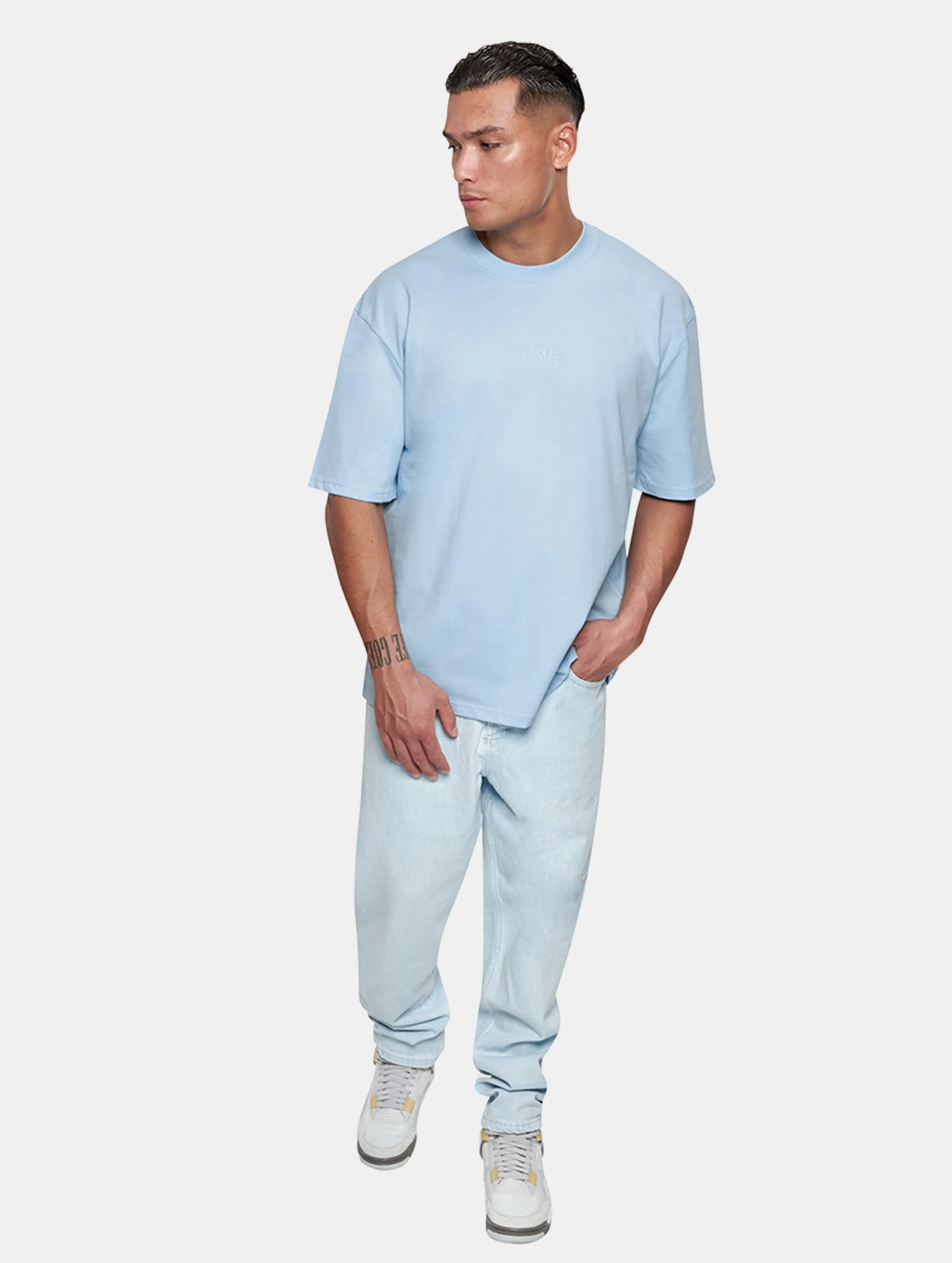 DROPSIZE HEAVY OVERSIZE CURVED HD LOGO TSHIRTS