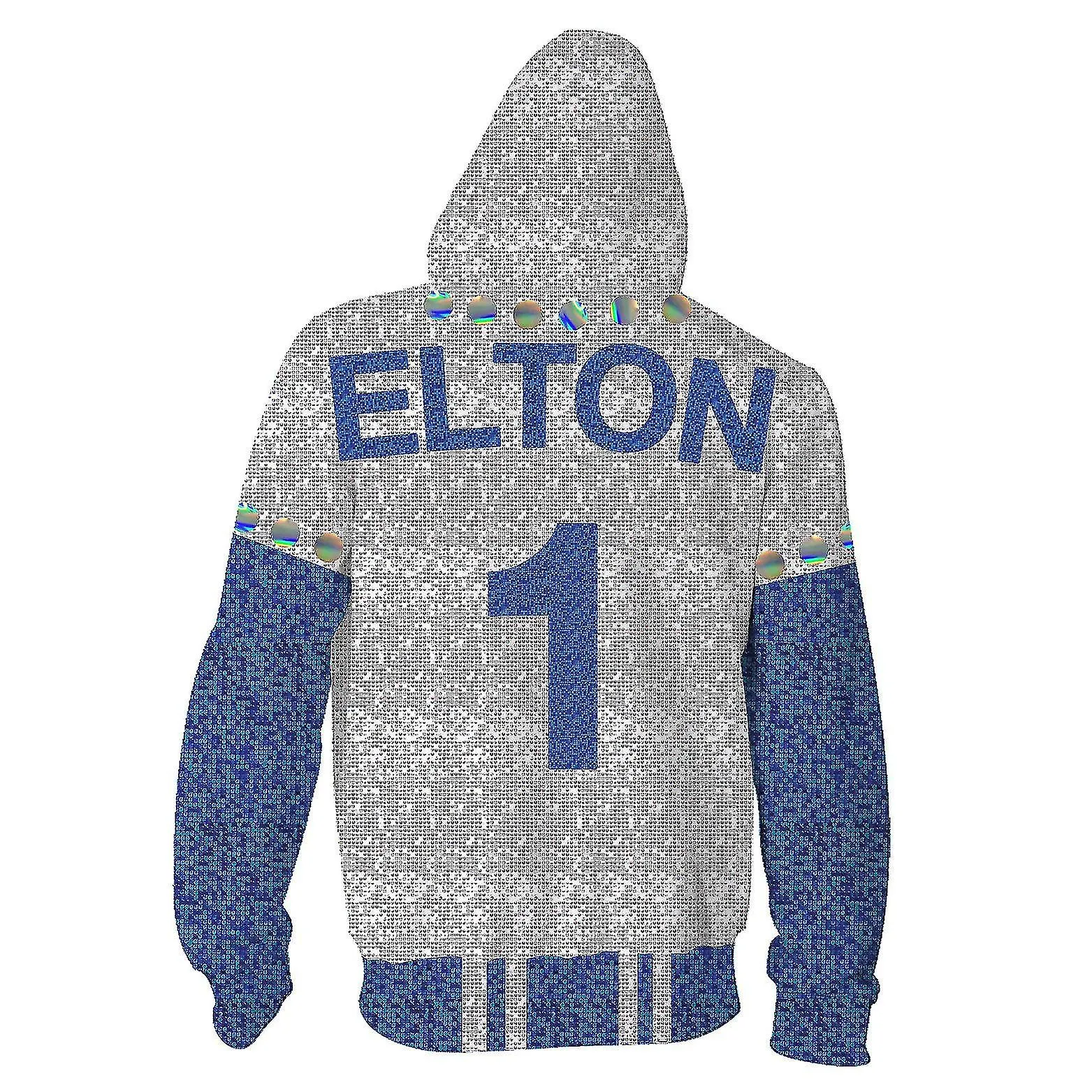 Elton John Elton 3d Impreso Suéter con capucha Cardigan Abrigo Cosplay Rocket Man