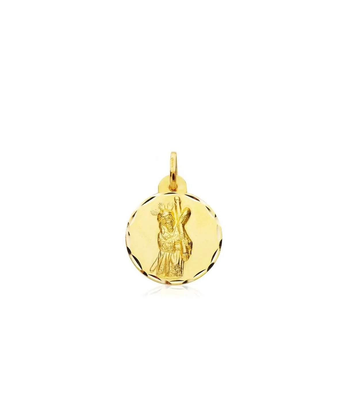 Escapulario Virgen Macarena y Cristo del Gran Poder 18k 17mm