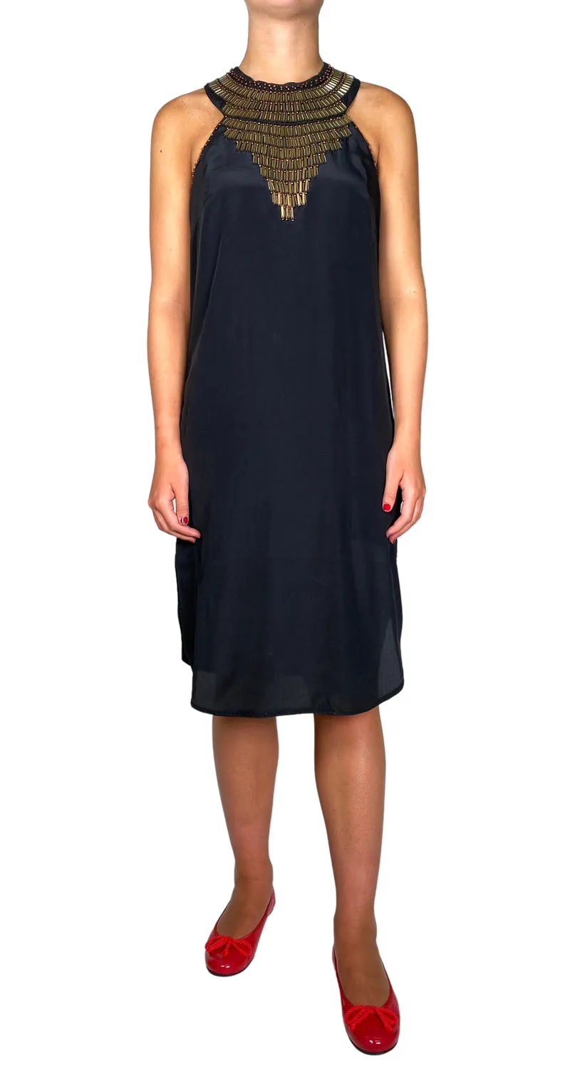 FRENCH CONNECTION Vestido Seda Negro