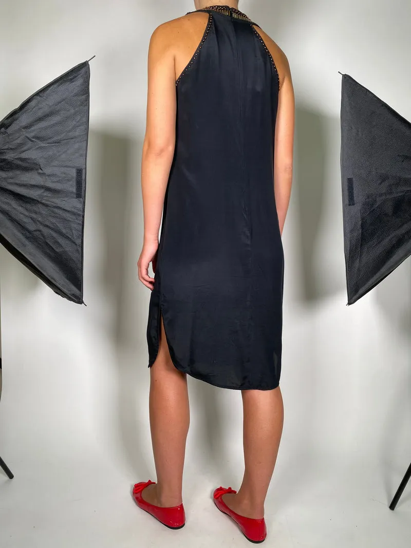 FRENCH CONNECTION Vestido Seda Negro