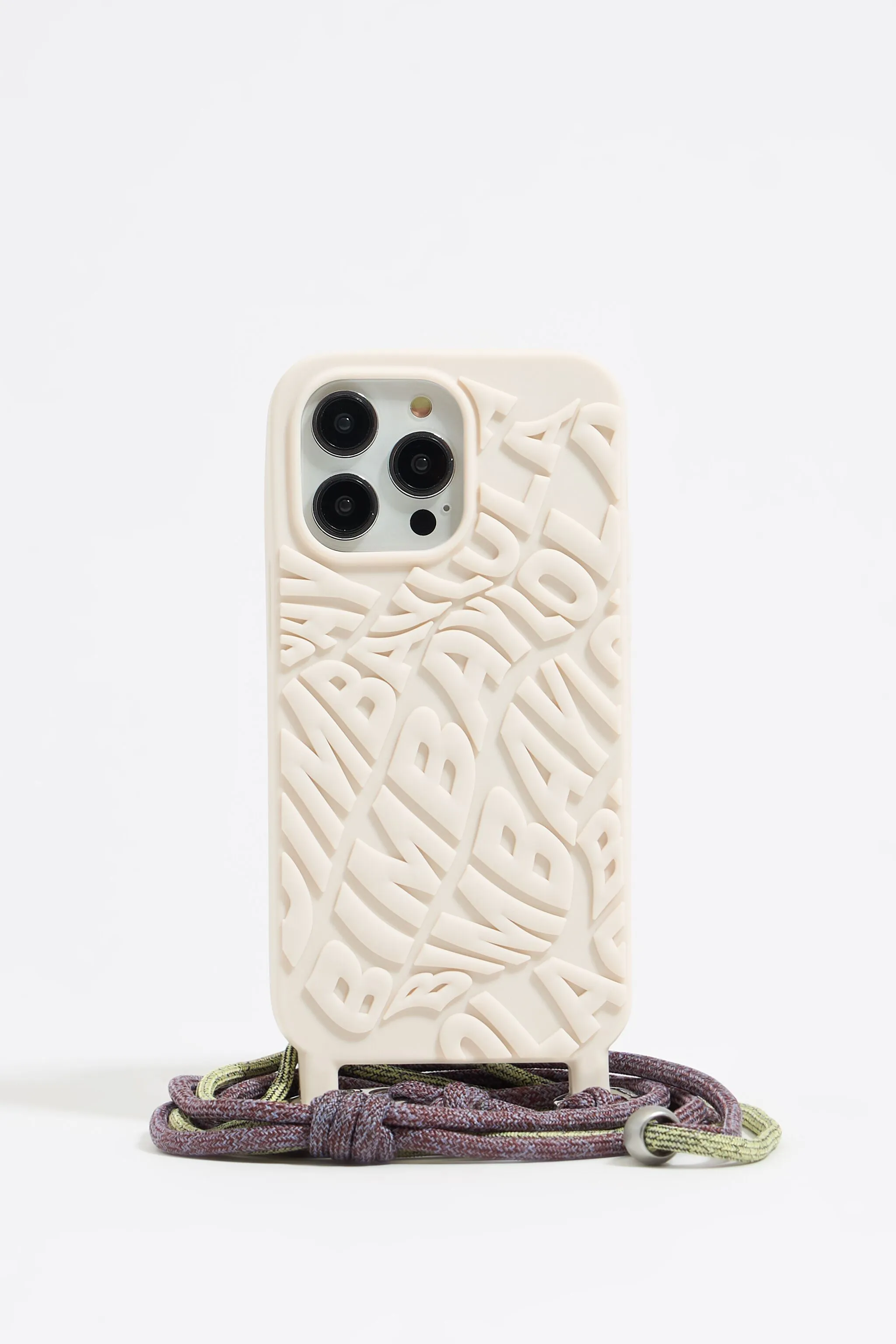 Funda iPhone 14 Pro Max silicona logo marfil