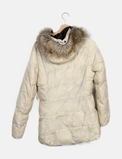 GSTAR RAW ABRIGO BEIGE ACOLCHADO