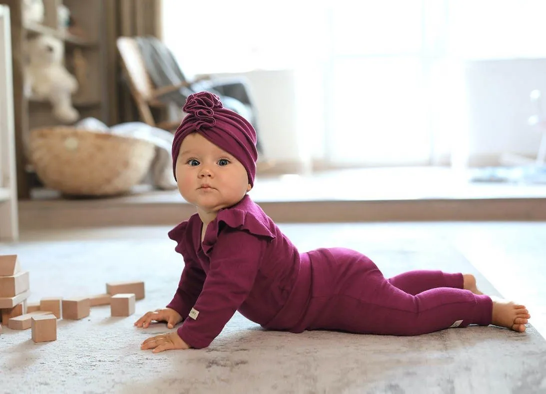Gorro turbante fucsia de niña colección Simply Comfy