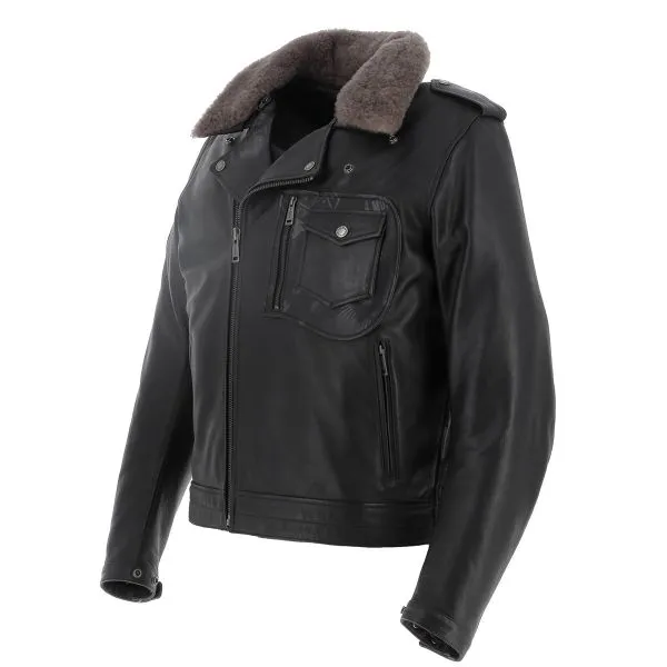 Helstons Perco Leather Rag Black 