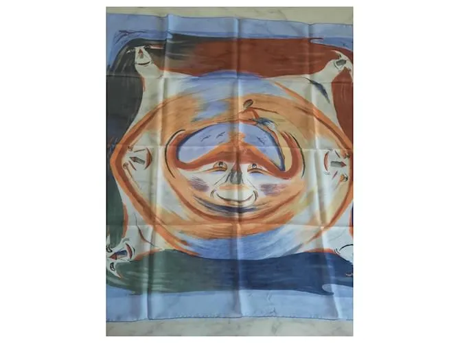 HERMèS  MUSELINA DE SEDA  90X90 CM  MULTICOLOR 