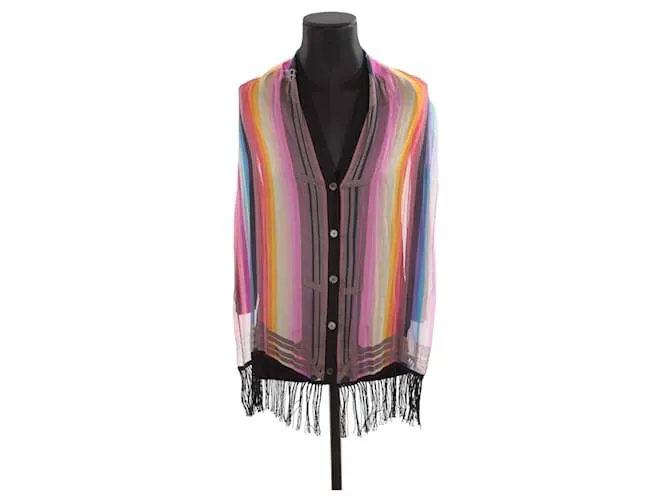 Hermès Túnica de seda Multicolor 