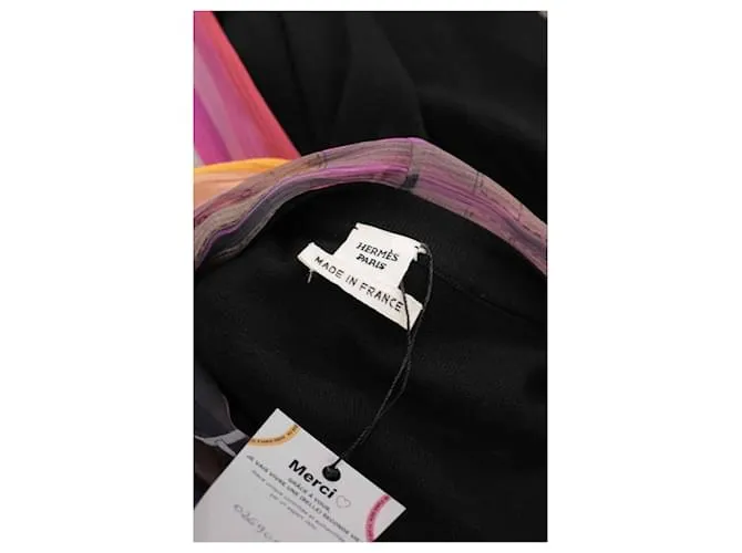 Hermès Túnica de seda Multicolor 