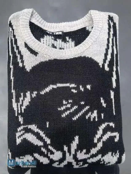 Hombre Batman Suéter 100% Arcylic Sudadera Jersey Jersey Halloween Manga Larga Tops