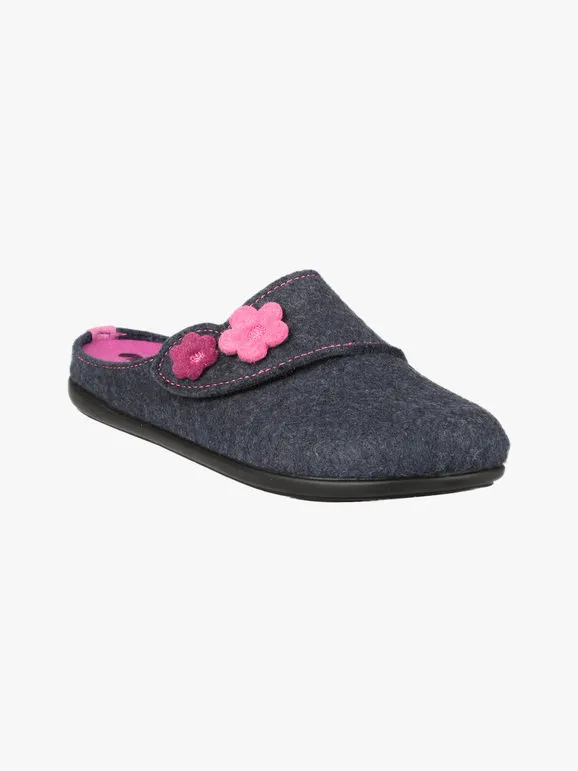 Inblu Babuchas mujer de fieltro con lágrima