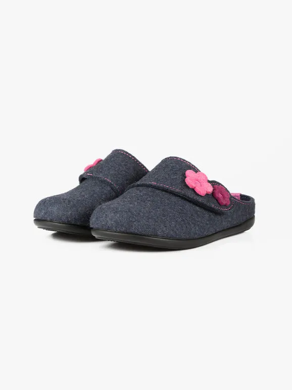 Inblu Babuchas mujer de fieltro con lágrima