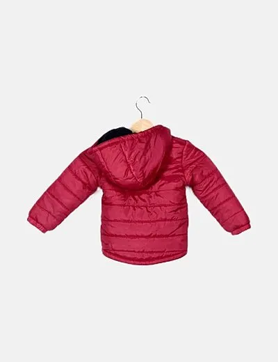 Inextenso Abrigo acolchado rojo detalle capucha