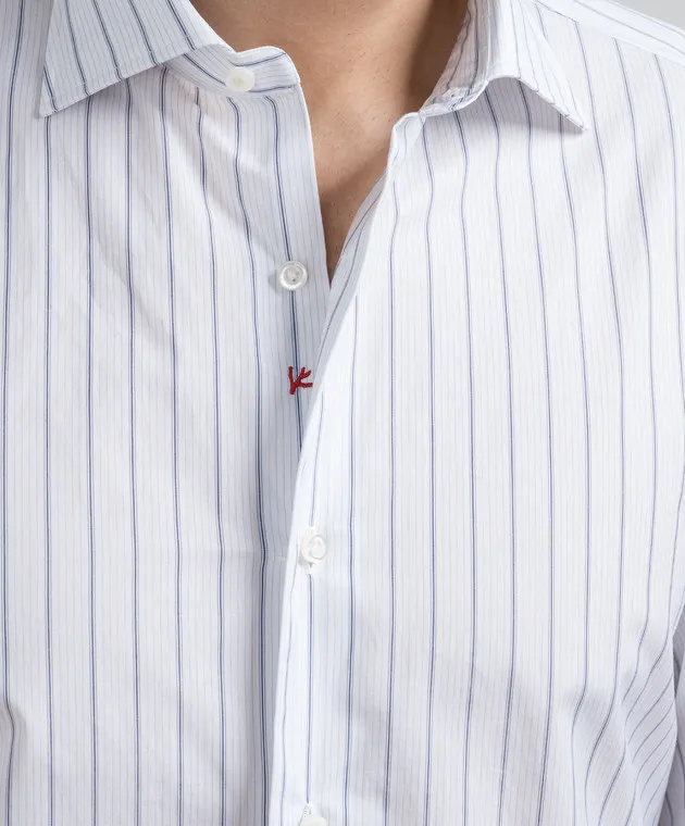 ISAIA White striped shirt