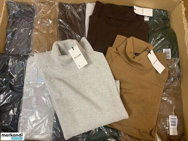 JACK & JONES Suéter de cuello alto otoño invierno Mezcla de cuello alto para hombre