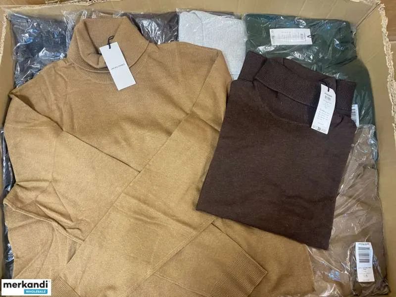 JACK & JONES Suéter de cuello alto otoño invierno Mezcla de cuello alto para hombre