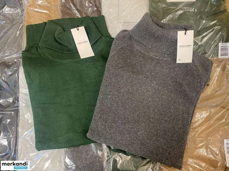 JACK & JONES Suéter de cuello alto otoño invierno Mezcla de cuello alto para hombre