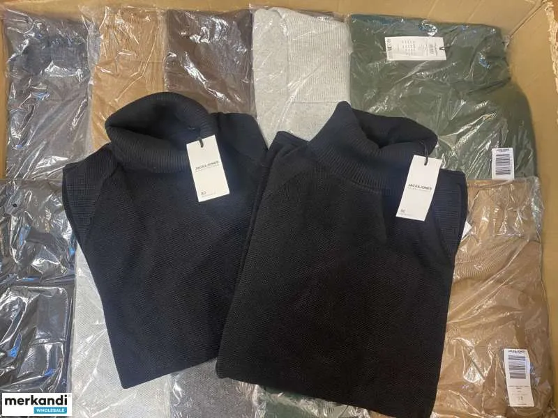 JACK & JONES Suéter de cuello alto otoño invierno Mezcla de cuello alto para hombre