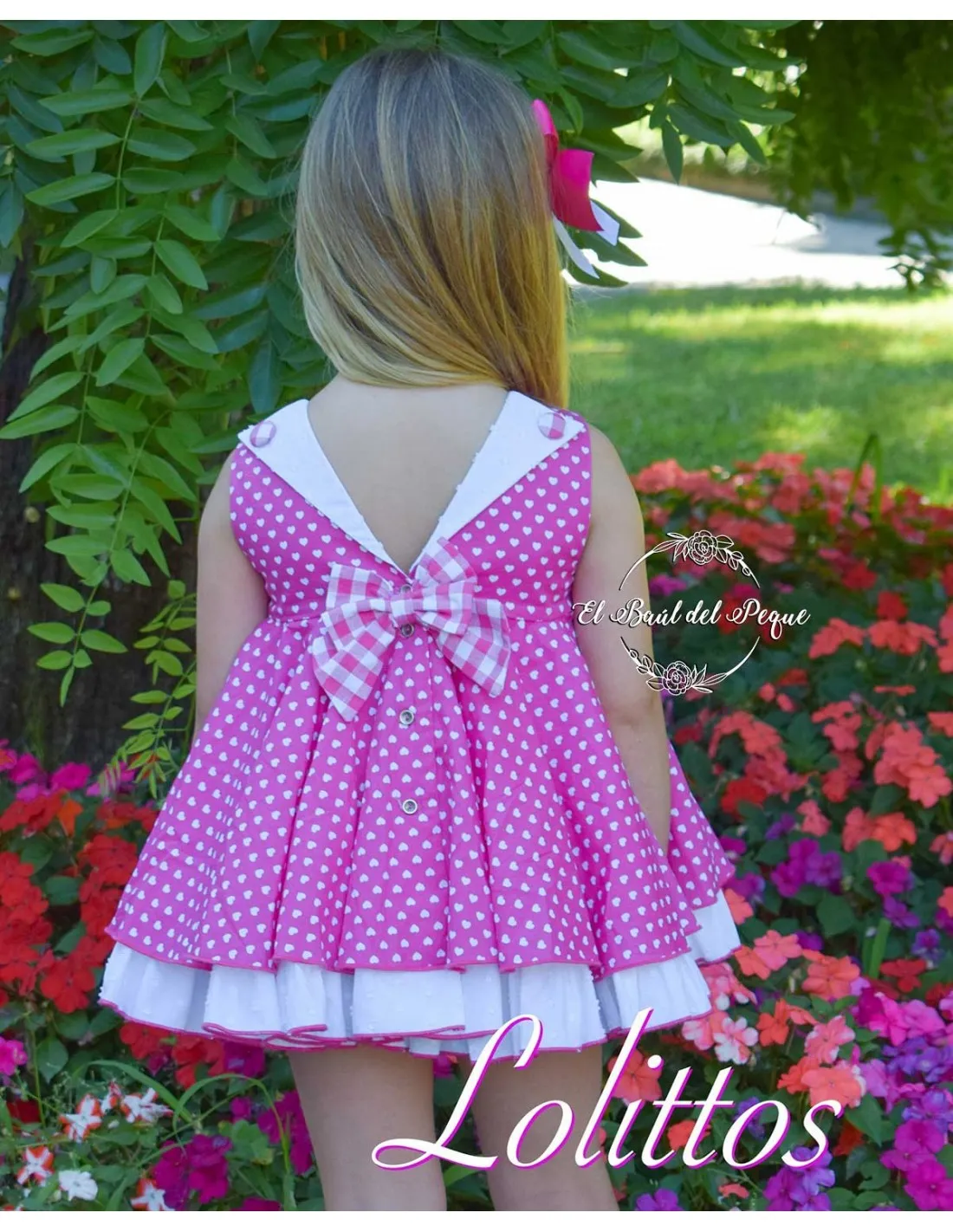 Jesusito y Cubre Niña Lolittos Colección Fígaro Fucsia