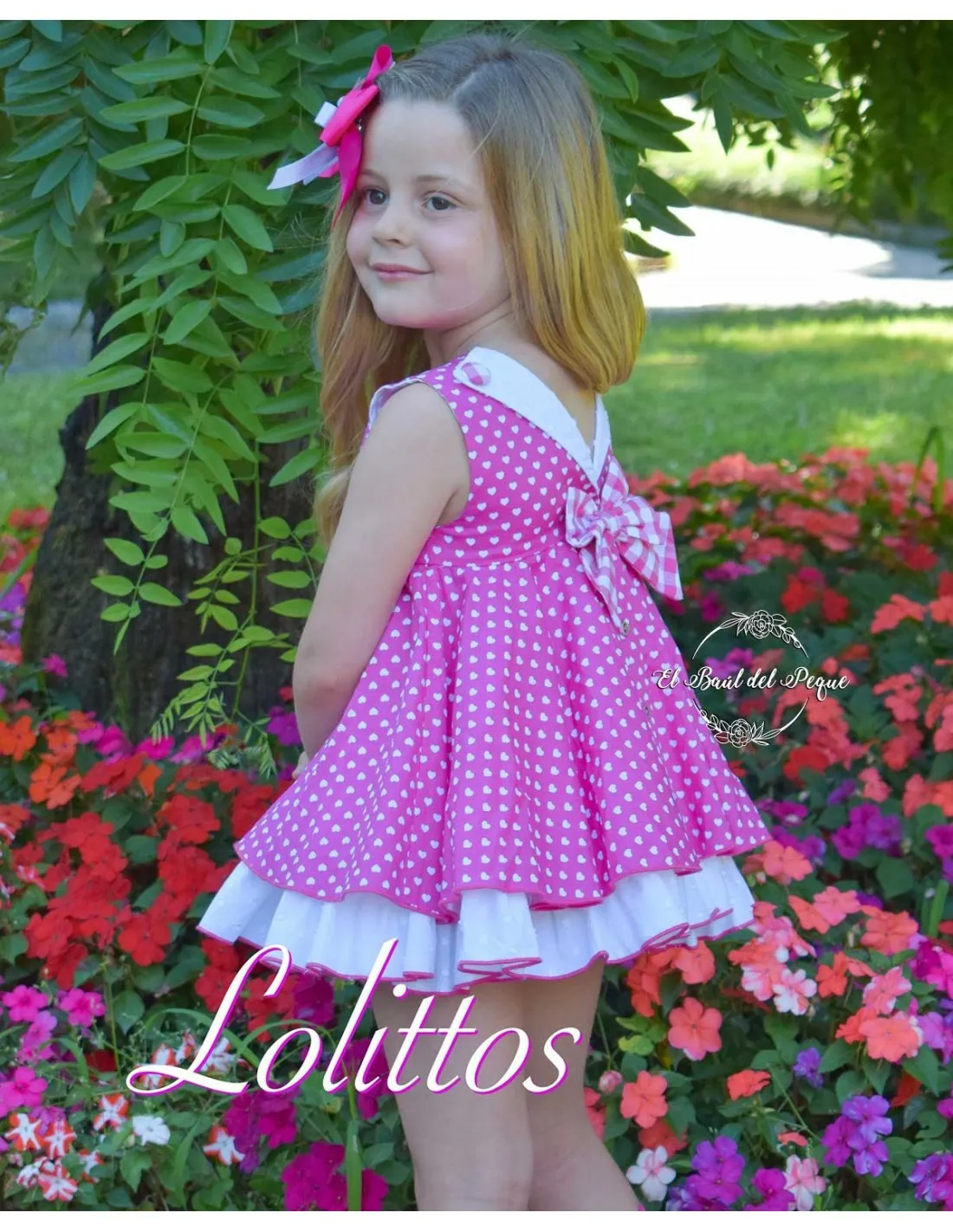 Jesusito y Cubre Niña Lolittos Colección Fígaro Fucsia