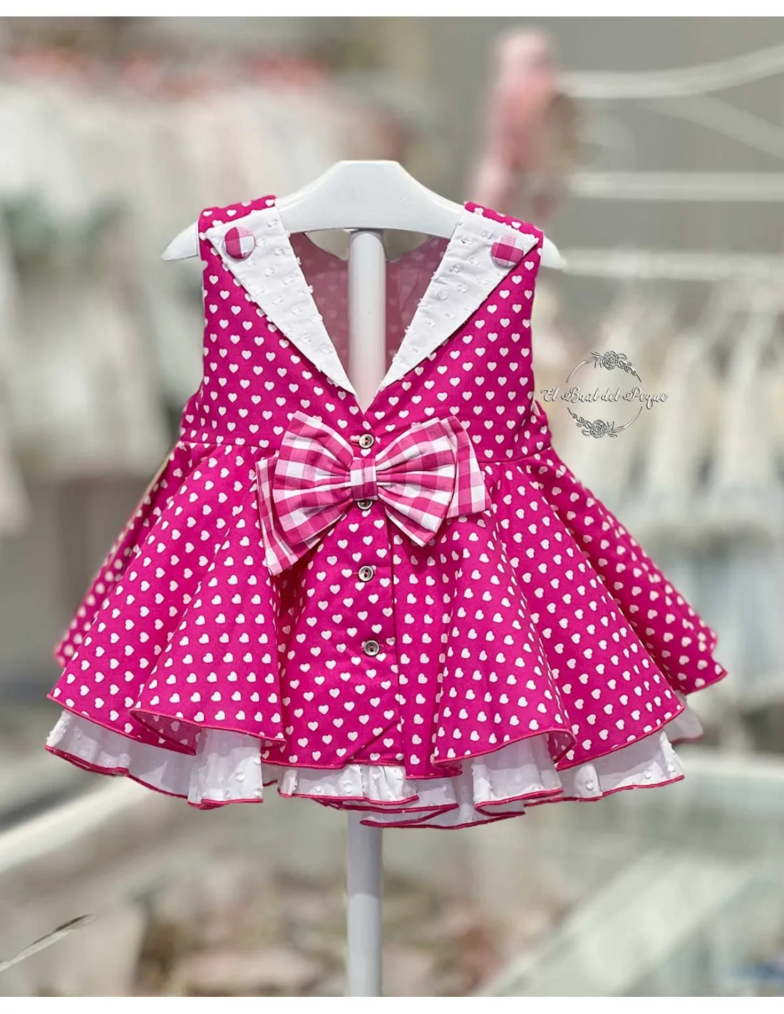 Jesusito y Cubre Niña Lolittos Colección Fígaro Fucsia