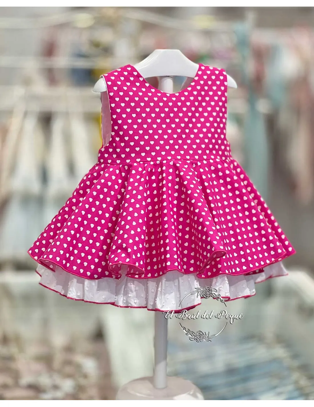 Jesusito y Cubre Niña Lolittos Colección Fígaro Fucsia