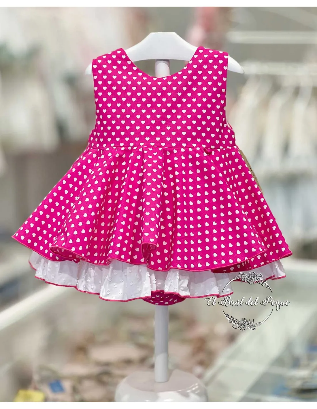 Jesusito y Cubre Niña Lolittos Colección Fígaro Fucsia