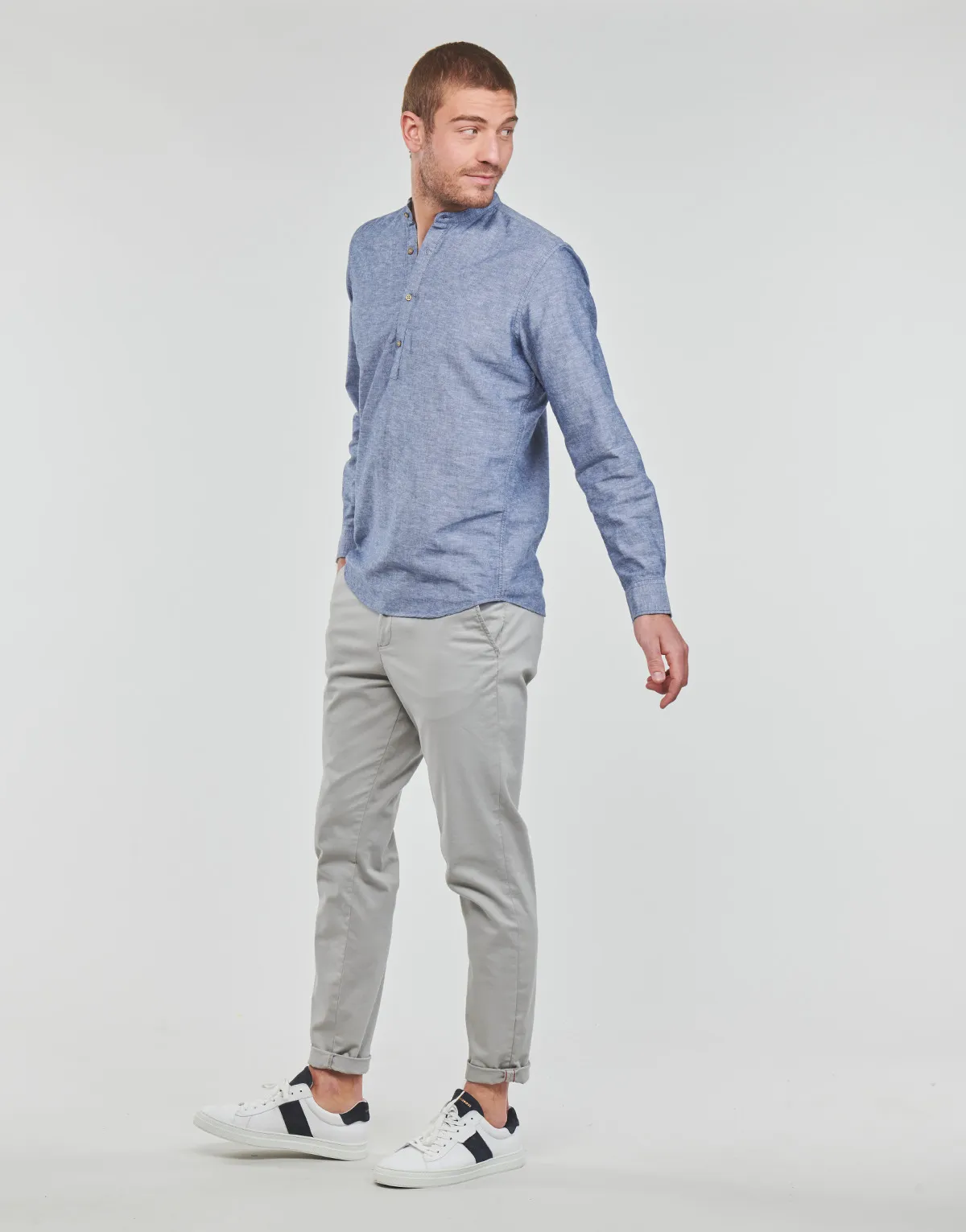 JPRBLASUMMER HALF PLACKET SHIRT L/S