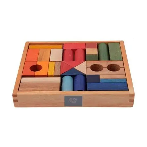 Juego de bloques. Caja de 30 piezas de colores