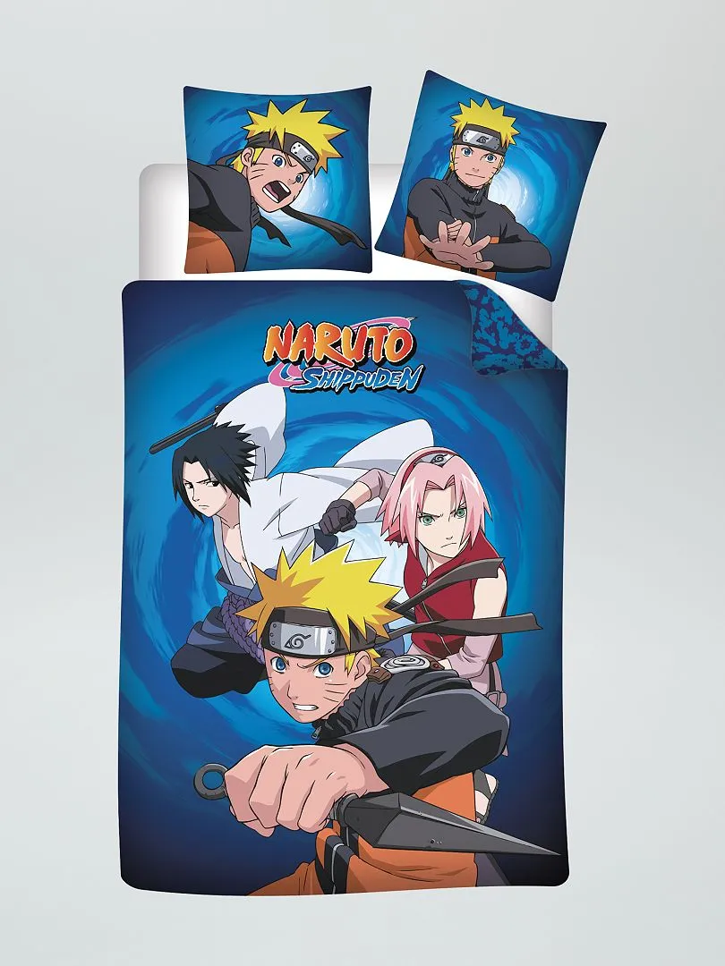 JUEGO DE CAMA 'NARUTO'  INDIVIDUAL  AZUL