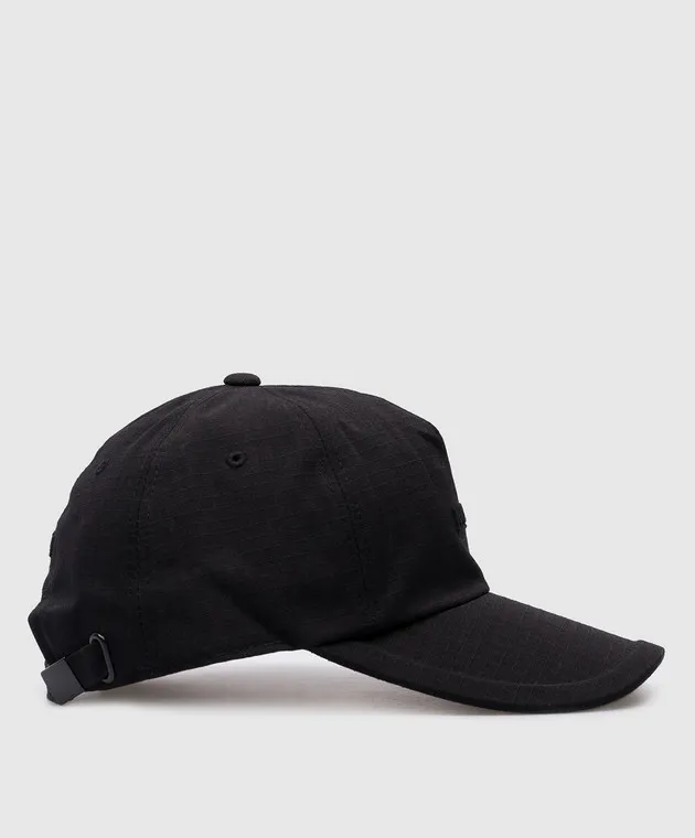 Juun.j Black cap with logo embroidery