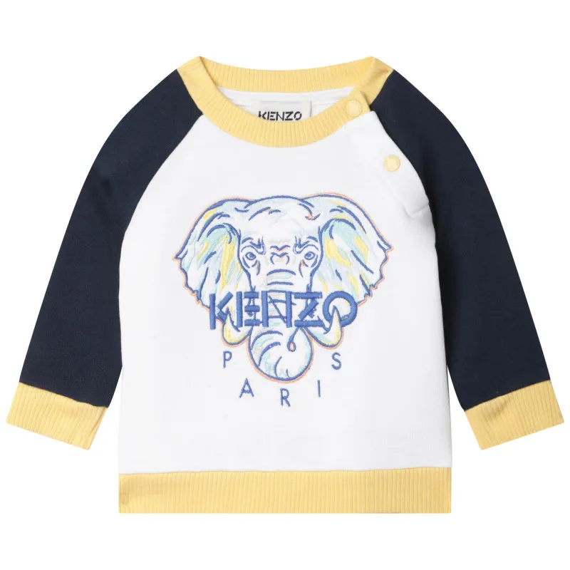 KENZO KIDS Suéter de algodón bordado