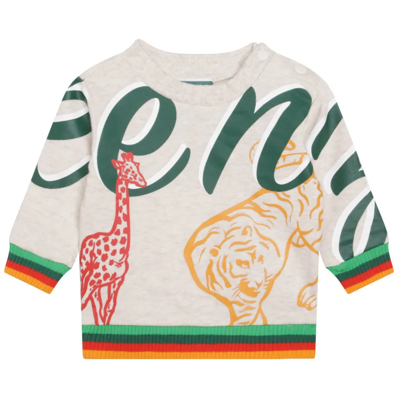 KENZO KIDS Suéter de algodón jaspeado