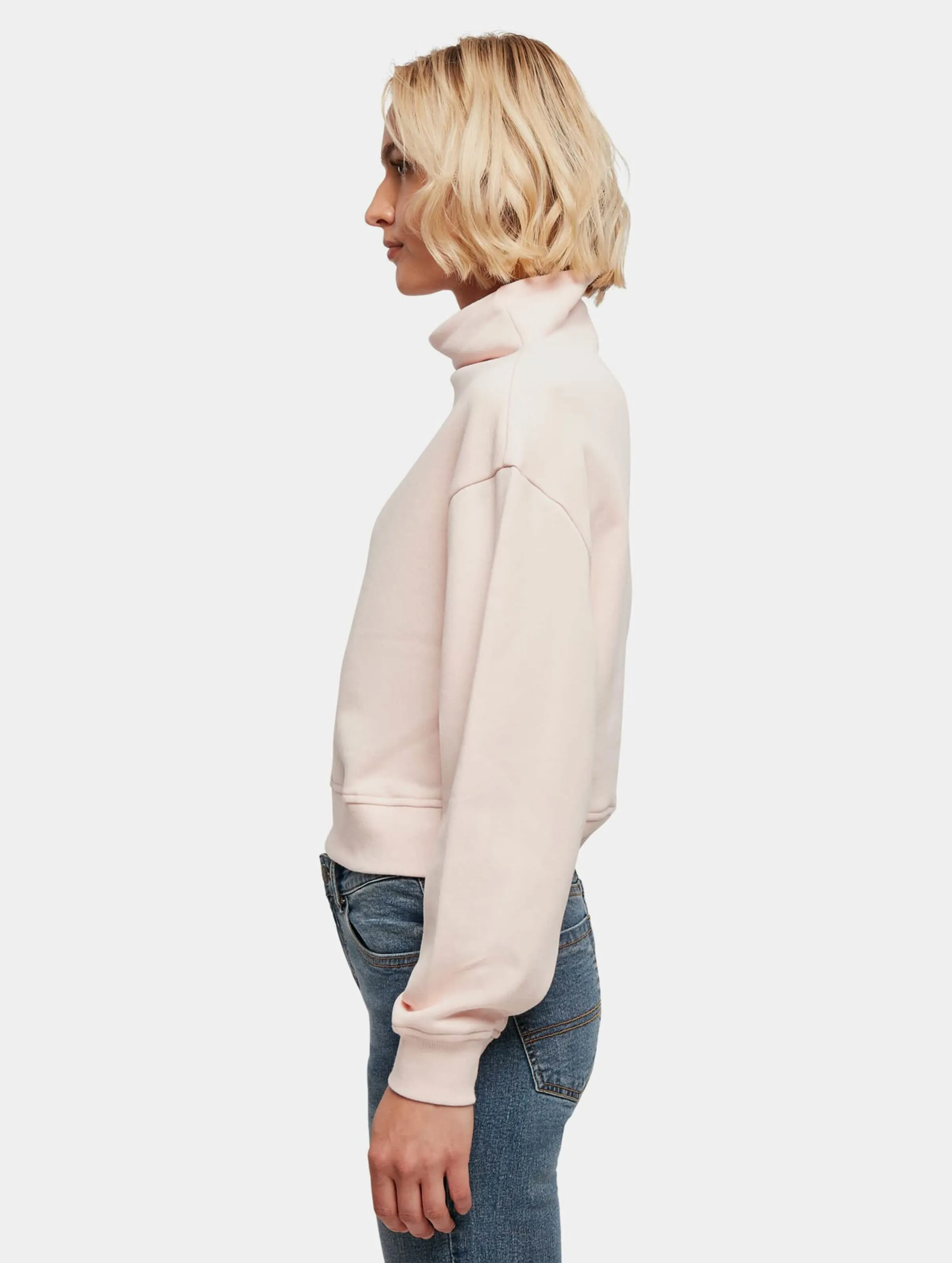 Ladies Organic Short High Neck Crew