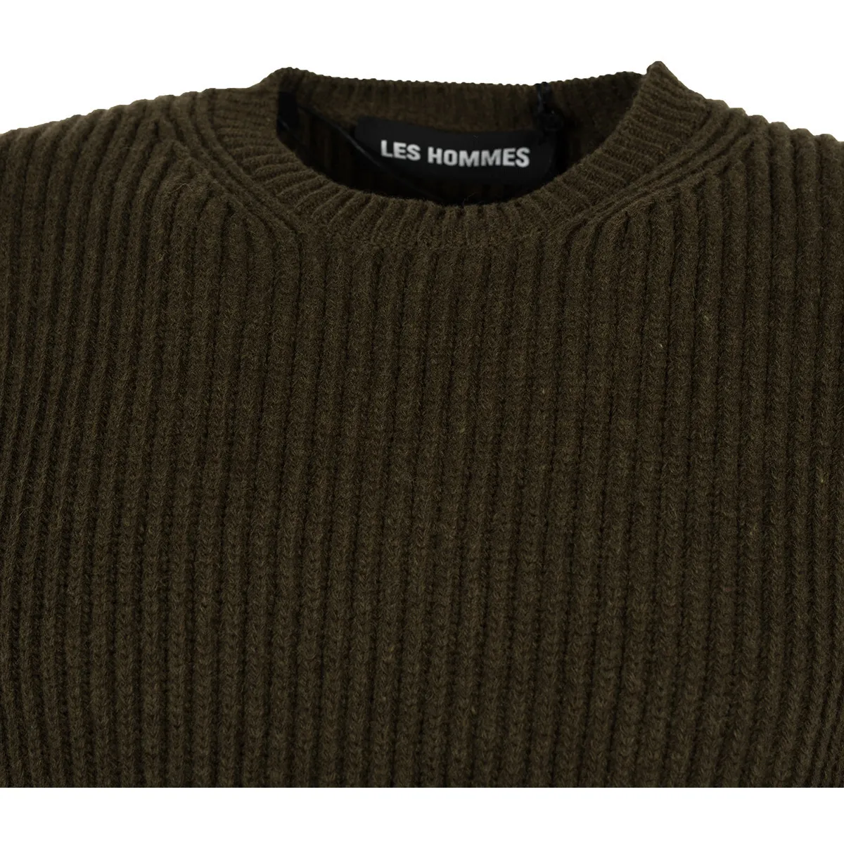 LJK106656U | ROUND NECK SWEATER WITH ASYMETRIC ZIP