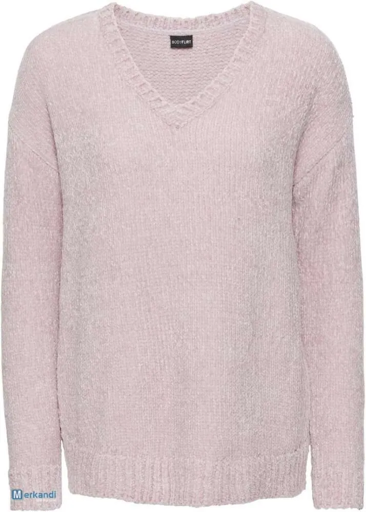 Lotes de ropa de  Mujer: Suéter de terciopelo con cuello en V