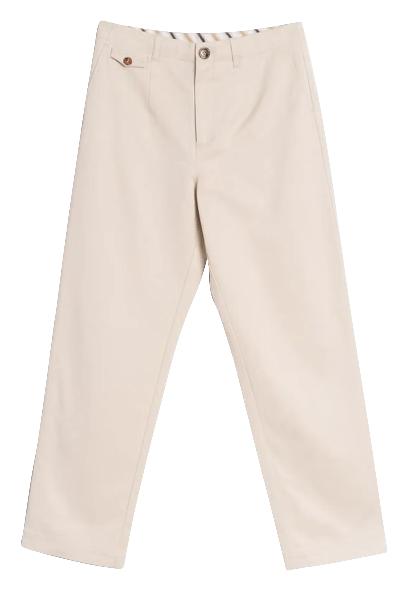LUCAS  PANTALóN DE ALGODóN MEZCLADO RECTO EN BEIGE