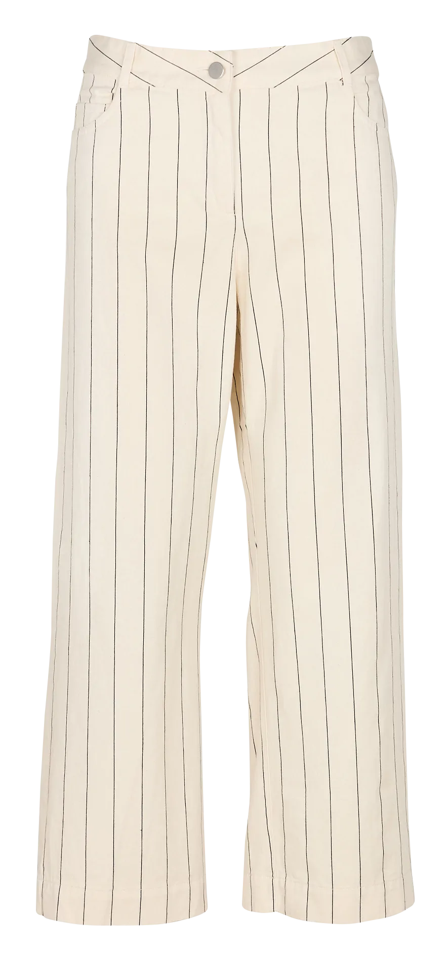 MAEL  PANTALóN ANCHO DE ALGODóN A RAYAS EN BEIGE