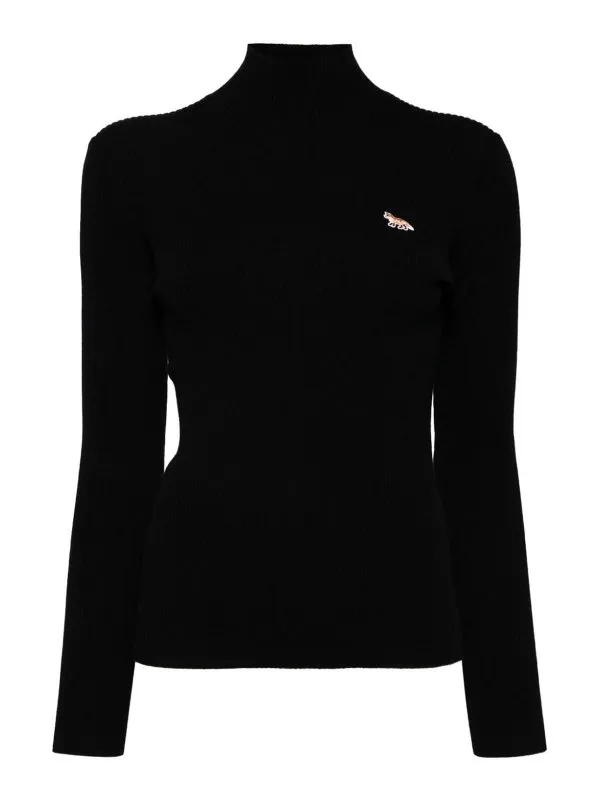 MAISON KITSUNé SUéTER CUELLO REDONDO  NEGRO