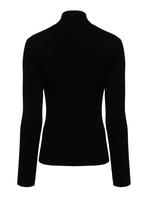 MAISON KITSUNé SUéTER CUELLO REDONDO  NEGRO