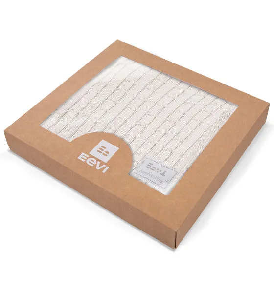 Manta beige de bambú para bebé
